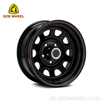 18x9 schwarze Stahlräder ohne Beadlock